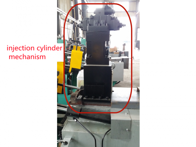 hot chamber die casting machine injection cylinder mechanism